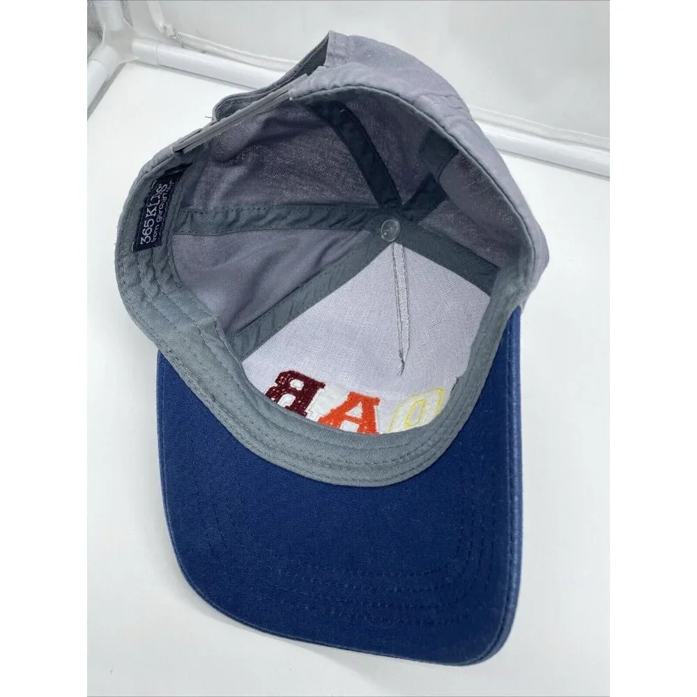 365 Kids Gray ROAR Youth Baseball Hat Cap Adjustable Snap-back